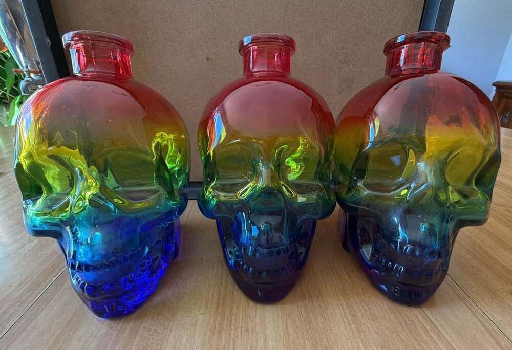 Crystal Head Vodka Pride Edition Rainbow Skull Bottle Set